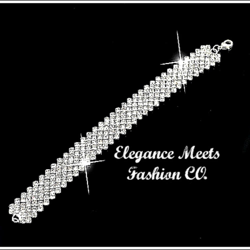 Silver Plated Glitzy Shiny Bracelet